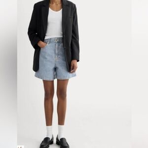 Everlane Light Blue High-Rise Denim Jean Shorts